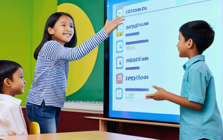 독서지도사 경력직 성공 전략 - **Subject**: A diverse group of three elementary school children (ages 8-10, two boys and one girl) ...