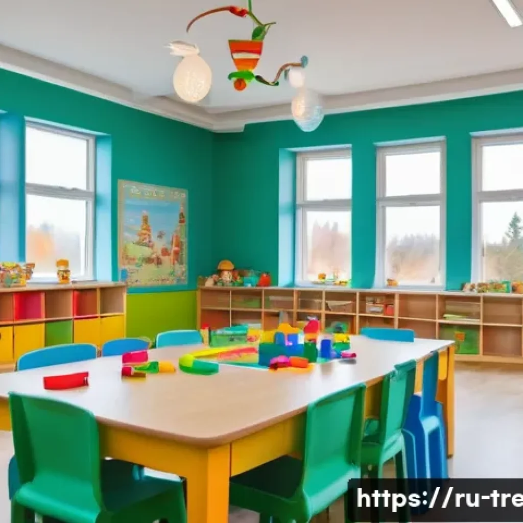 독서지도사 교육 프로그램 설계 - A cozy classroom scene in a modern Russian elementary school, featuring a diverse group of young chi...